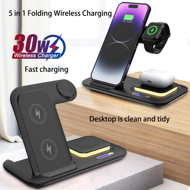 Wireless Charger 3 In 1 - Горячая новинка 2025: Складная беспроводная зарядная