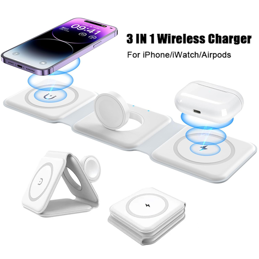 Wireless Charger 3 In 1 - Беспроводная зарядная станция 3-в-1 с магнитной