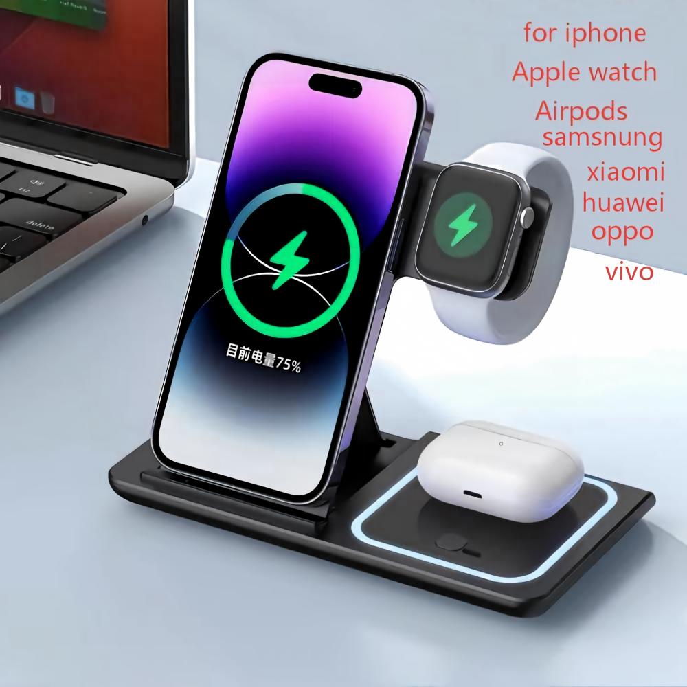Беспроводная зарядная станция- – обзор и цена Wireless Charger 3 In 1