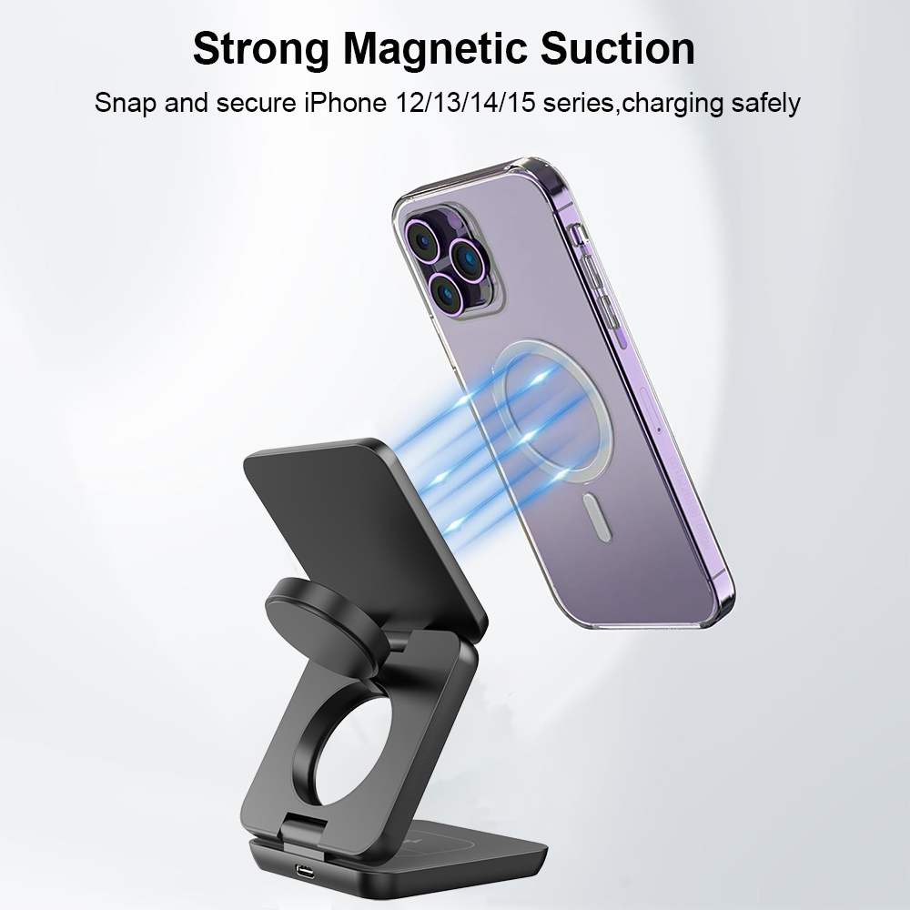 Складная магнитная подставка д – обзор и цена Wireless Charger 3 In 1