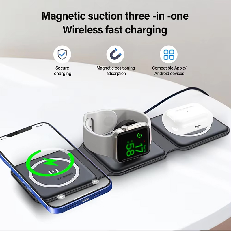 Универсальная магнитная складн – обзор и цена Wireless Charger 3 In 1