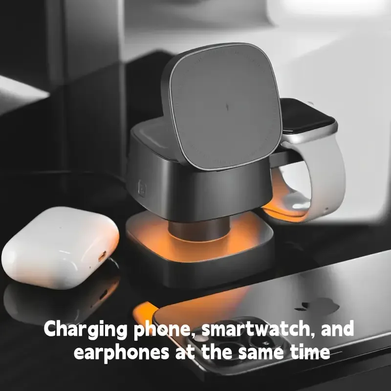 Магнитное беспроводное зарядно – обзор и цена Wireless Charger 3 In 1